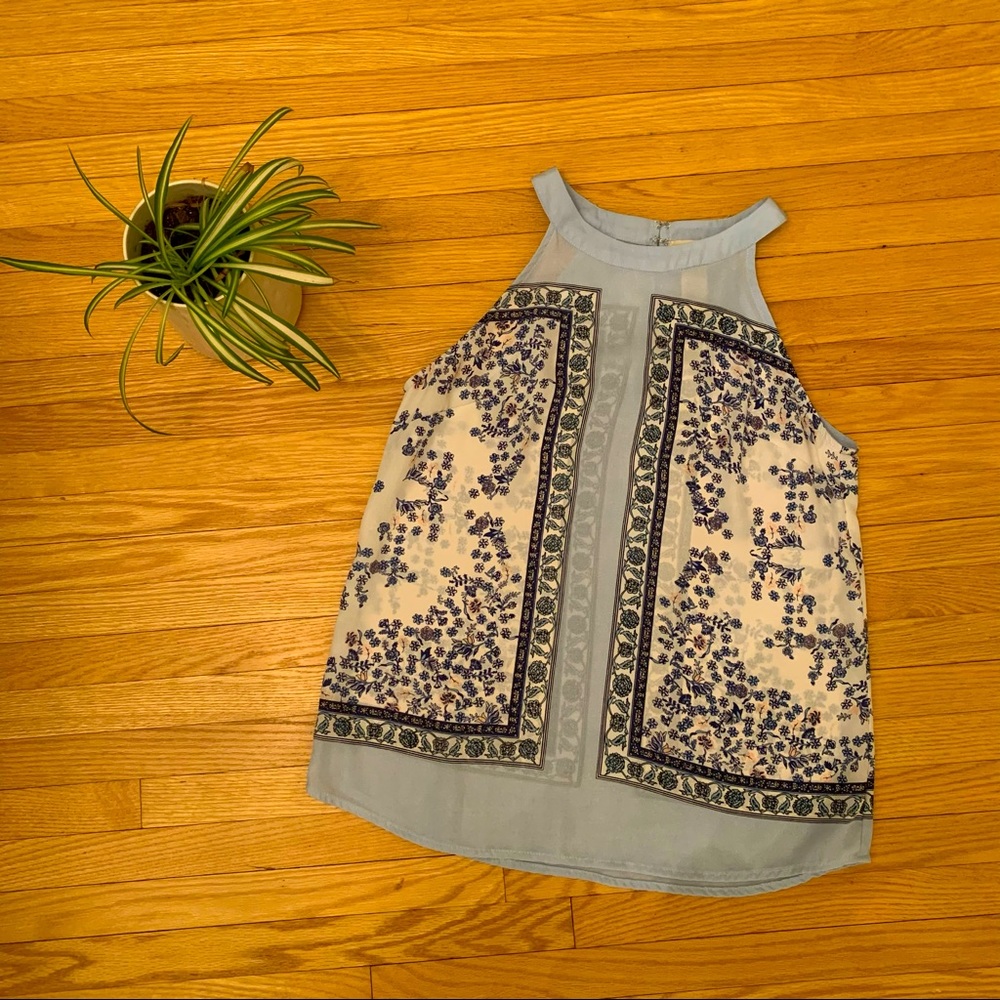 Blue Bohemian Top